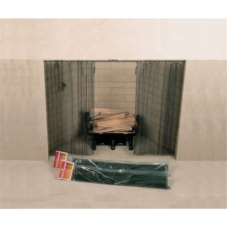 PERFECTPILLOWS Masewa Metal Net 48 Inch x 18 Inch Hanging Fireplace Spark Screen Rod Not Included PE2548306